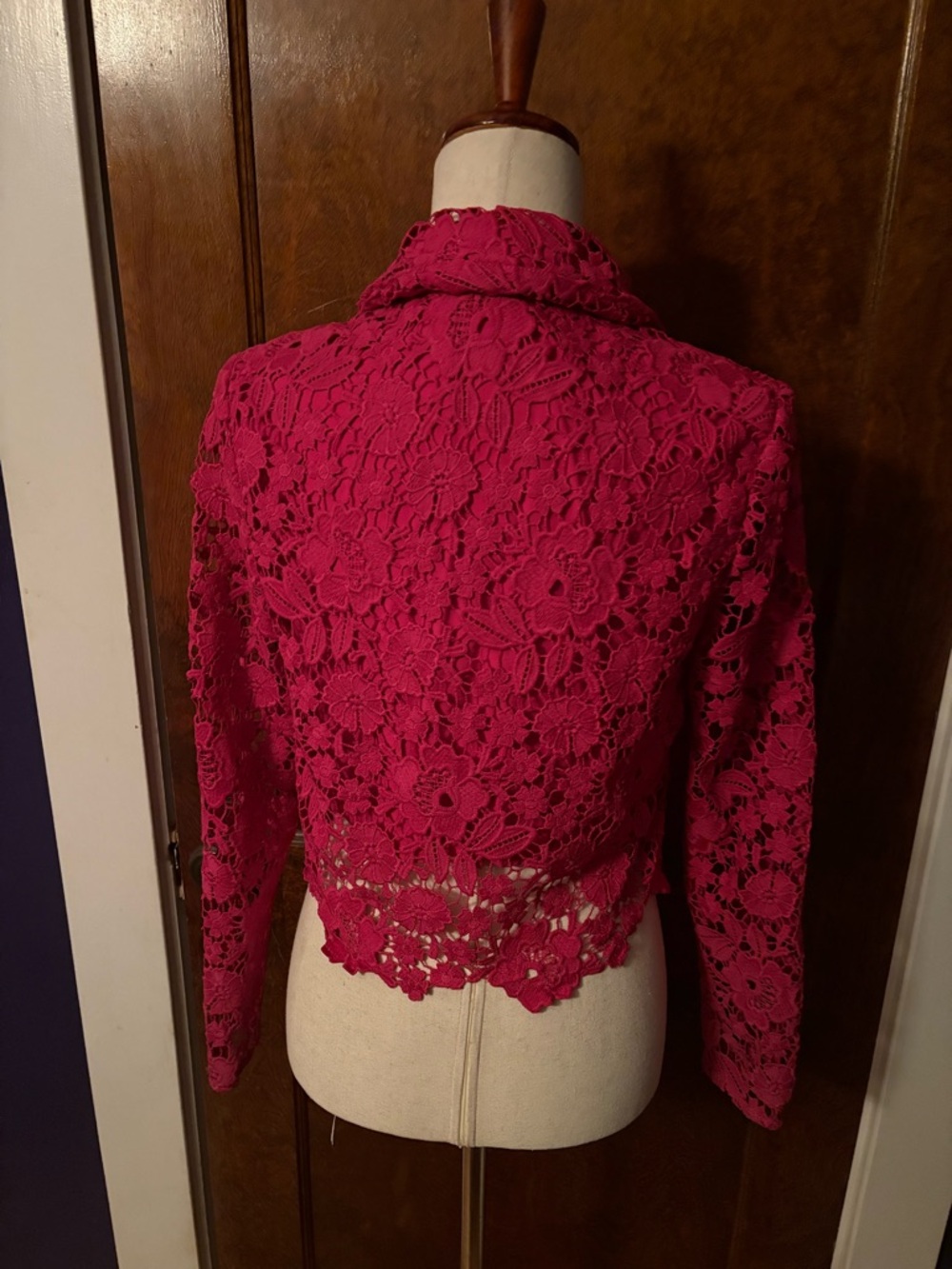 Anthropologie Dolan Left Coast Fuchsia Lace Lady Jacket XS - Picture 9 of 12
